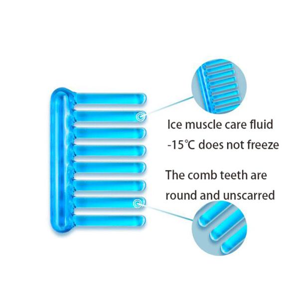 2024 Popular Gua Sha Lady Comb Black/Blue Massage Comb for Long Hair Maintenance and Dual-Function Ice Muscle Beauty