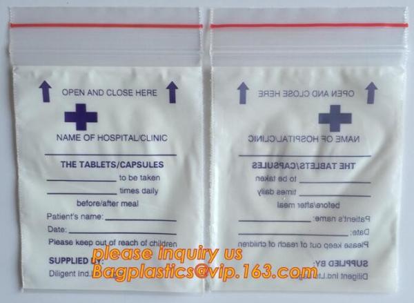 the zipper bag for medical use,zipper medical bags,medical trauma bag, Zipper Sealing Medical Packing Bag for Animal/ Me