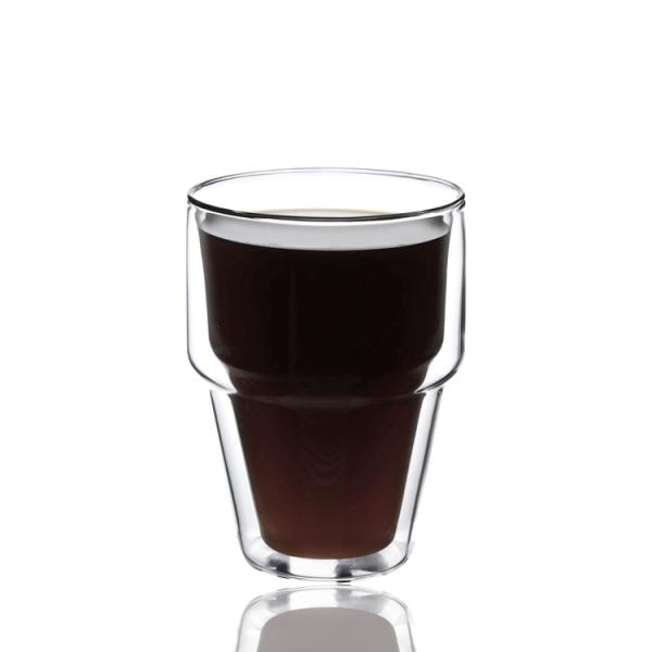 ODM 323ml Double Walled Insulated Coffee Glass Cups