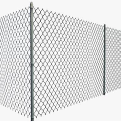 Basketball Court Green Pvc Coated Galvanised Steel Chain Link Fencing 75mmX2.5mm