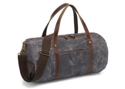 Waxed Canvas Genuine Leather Waterproof Overnight Bag Weekender Duffel Bags