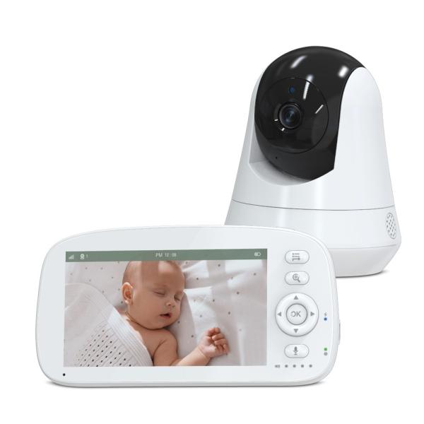 5 Inch HD Baby Monitor with 5000mAh Battery and Two-Way Audio