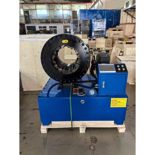 Sistema de control PLC Servicio OEM Industrial 16 Dies Color azul 4 pulgadas Rango de recorte Herramienta de recorte eléctrico hidráulico 0,01mm precisión de manguera