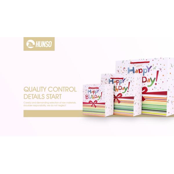 Birthday Coloured Paper Gift Bags , Funny Gift Bags Glossy Lamination