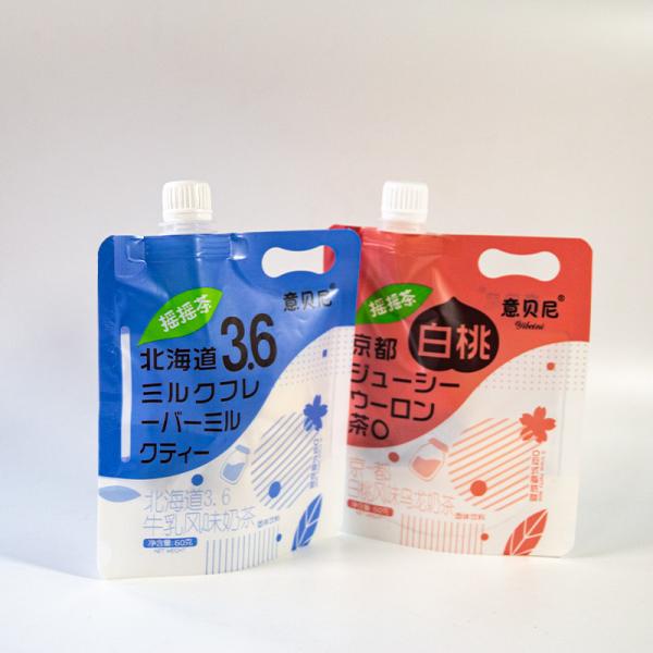 Insulation Performance Temp Retention ≤4°C 35mm TPU Spout Silicone Valve Bubble Tea Pouch