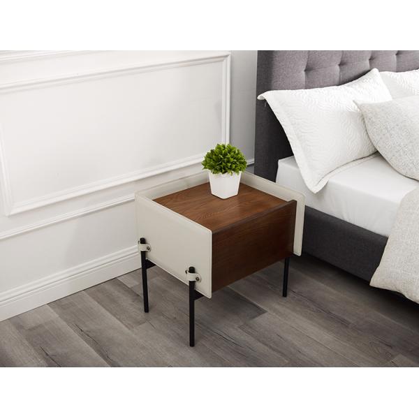 Solid Steel High Leg Nightstand Simple and Modern Storage Cabinet for Mini Bedroom