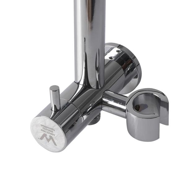 High Pressure Rain Round Brass Taps Mixer Handheld Chrome Finshing Shower Heads With Arm