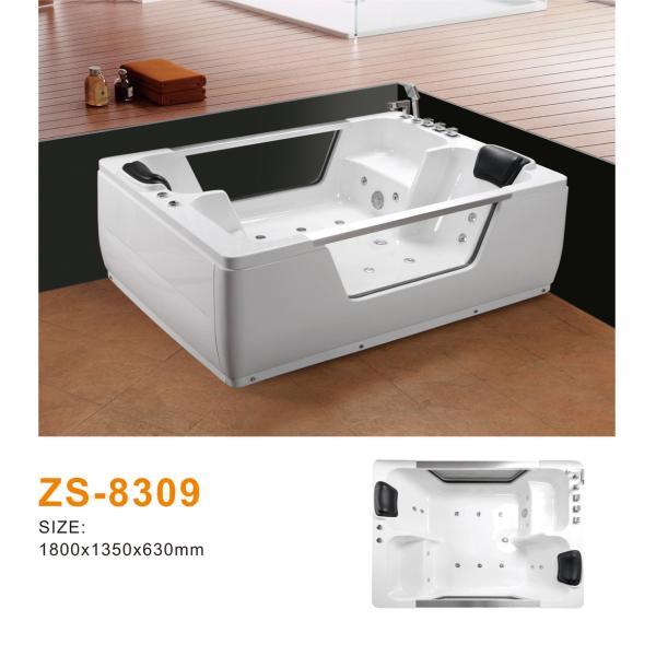 Baignoire Balnéo Autoportante en Acrylique Premium avec Jets Multi-Directionnels pour un Soulagement Ciblé