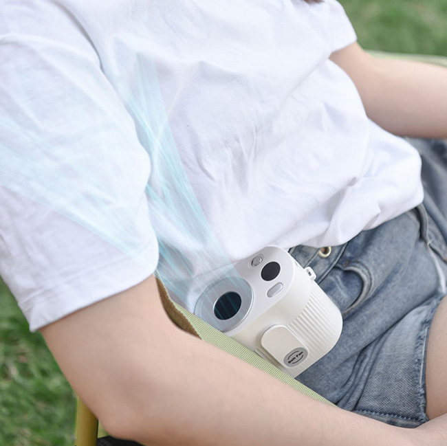 Wholesale 8000mAh Emergency Power Bank Portable Outdoor Cooling Fan Factory Direct Hanging Neck Waist Fan