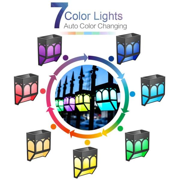 House Shape Solar Powered Garden Lights For Fences Walls Decks Doorways