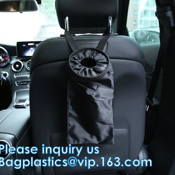 Car Trash Hanging Bag, Storage Pockets Leak-Proof Organizer Collapsible Portable Waterproof Car Garbage Bin