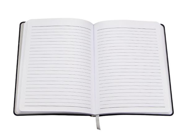 Silver Hardbound Notebook Journal , Leather Bound Notebook A5 Hot Stamping