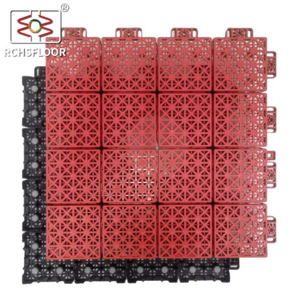 410g Outdoor PVC Interlocking Floor Tiles 1,81cm espessura Tiles do pátio traseiro