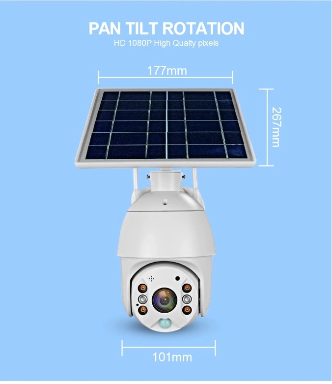 850nm батарея лития камеры 18650 купола сигнала PTZ инфракрасн 5MP 4X