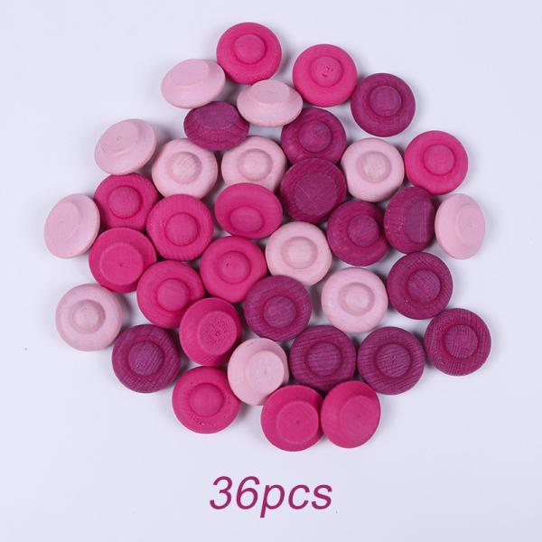 Baby Wooden Constructor Set Nordic Wooden Rainbow Blocks Loose Parts Montessori Educational Toys Children Toddler Baby G