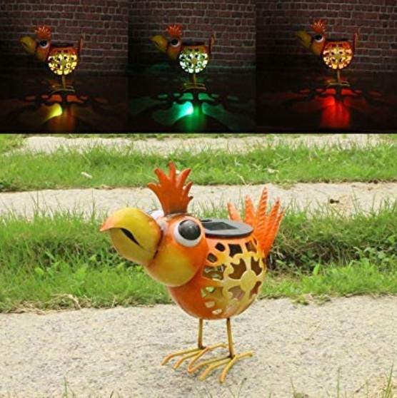 Metal Birds 7 Inch  6.2 Oz Animal Shaped Solar Garden Lights