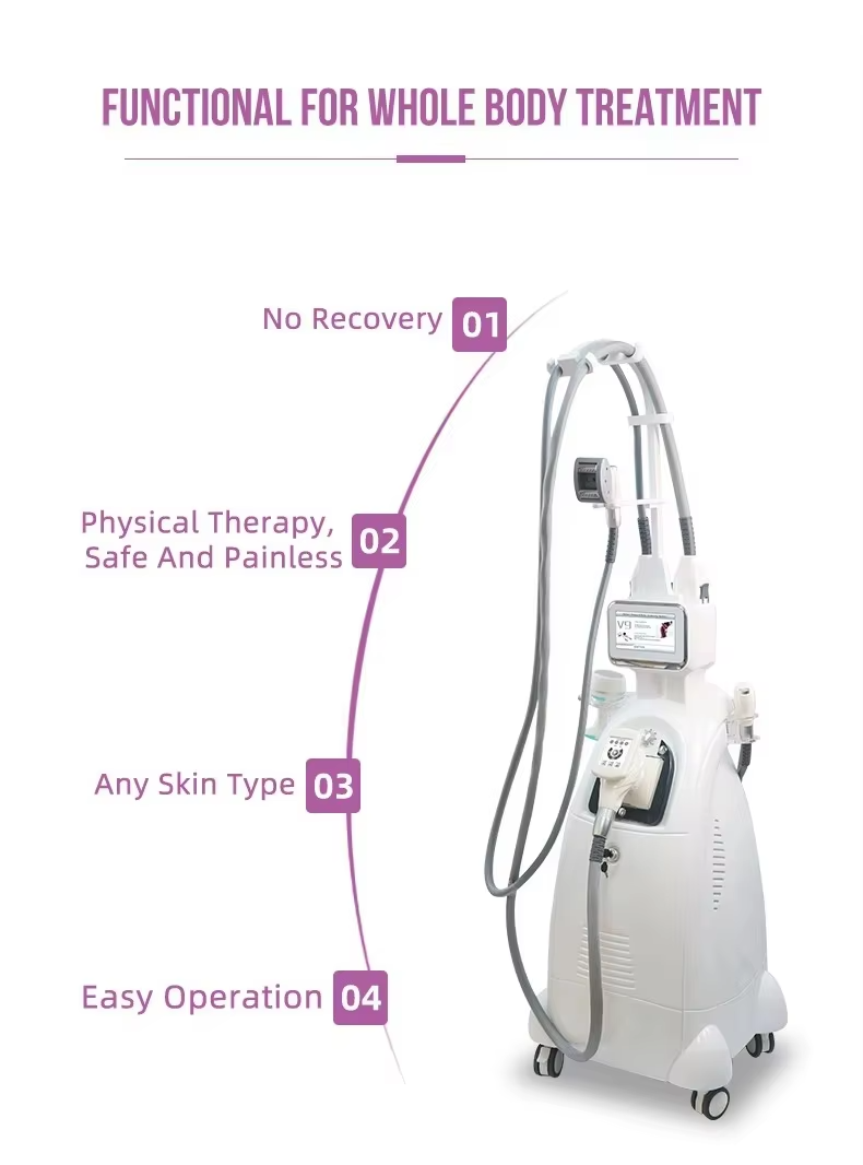 Non Invasive 360 Roller Body Contouring  RF Vacuum 40K Cavitation Velashaping Slimming Machine
