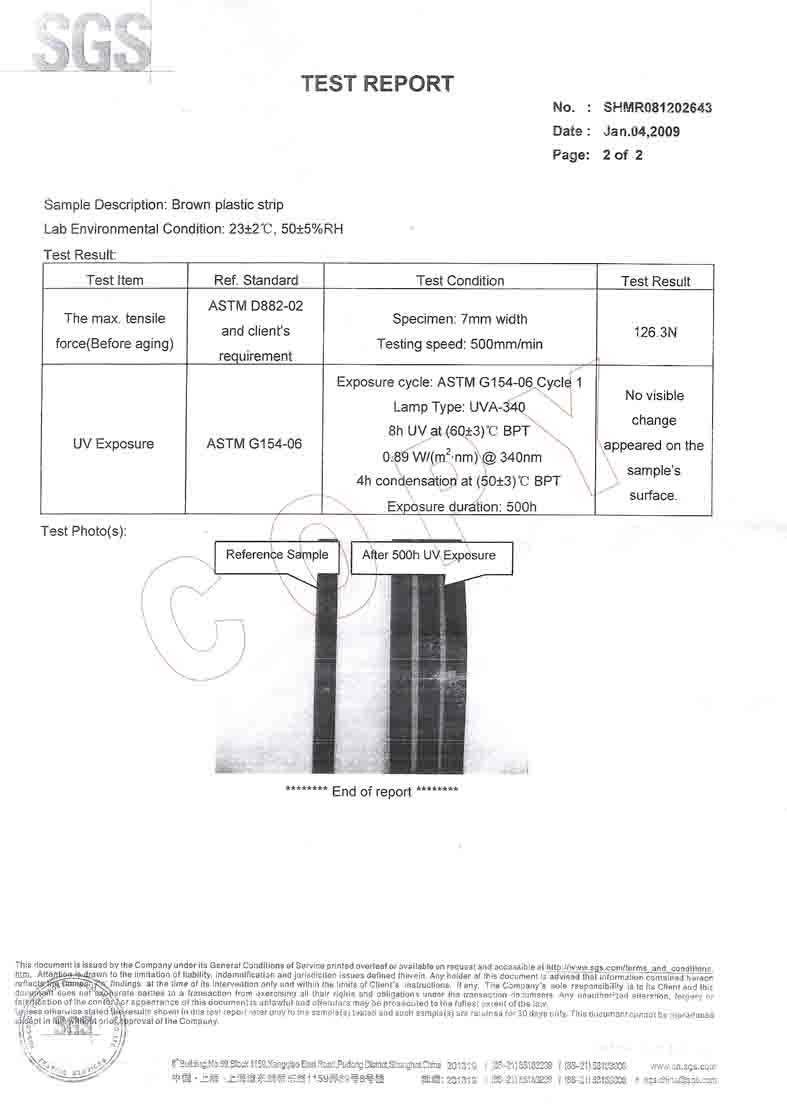 EVENSUN COMPANY LIMITED Certifications
