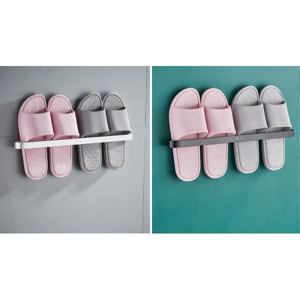 Fire Resistant Wall Mounted Silver 24cm Steel Shoes Rack