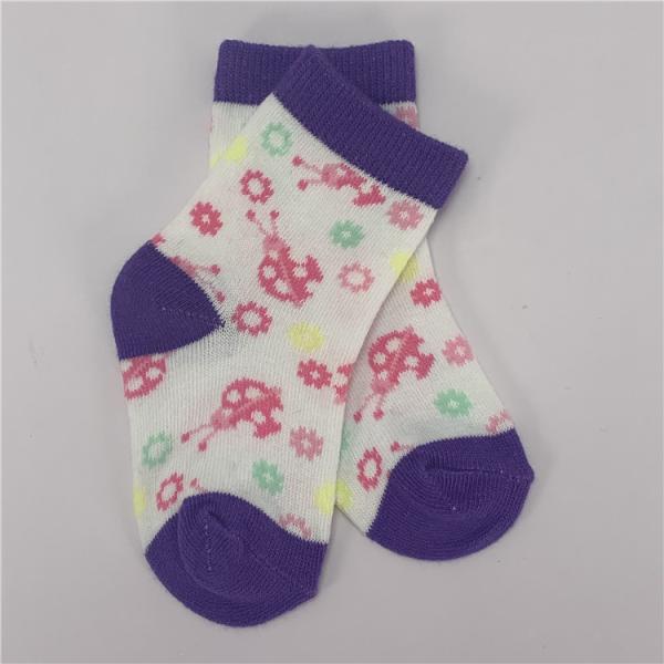 Gray Organic Cotton Baby Socks Infant Cute Print Breathable Quick Dry Socks Custom Design