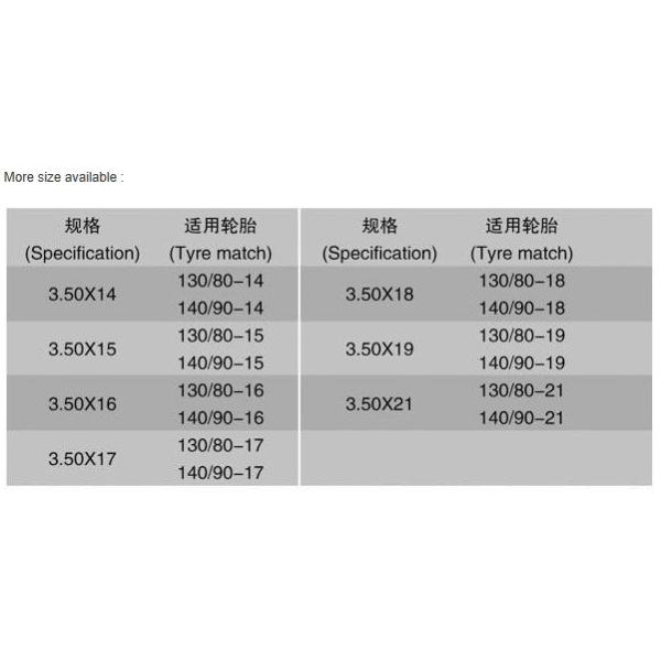 Moteur en aluminium 3,50 x17/18/19/21