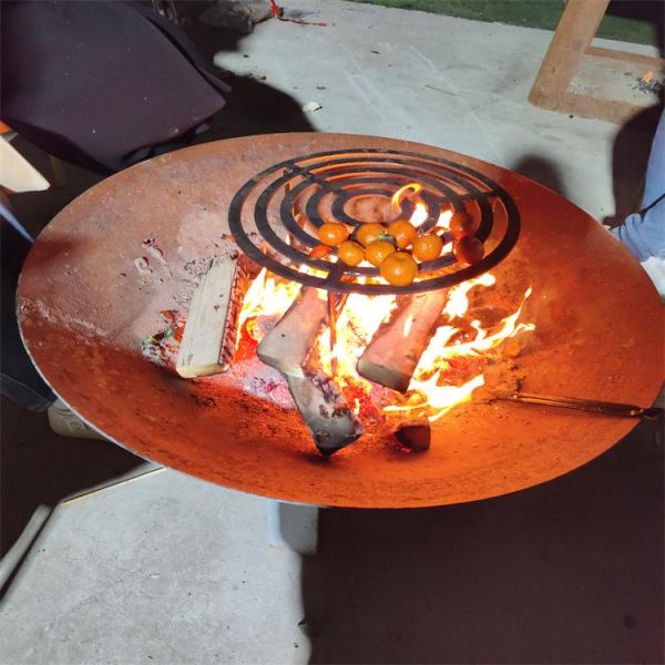 Metal Stamping Firebowl Customized Steel Fire Pits Weather Resistance