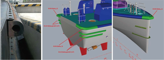 Тип резиновое крыло абсорбции высокой энергии д для обвайзера корабля морского резинового