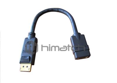Customized Displayport 1.2 Cable Black Color For Digital Entertainment