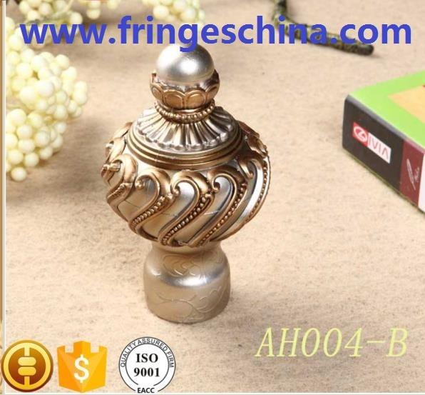 Classical delicate PP plastic curtain rod finials for home decoration