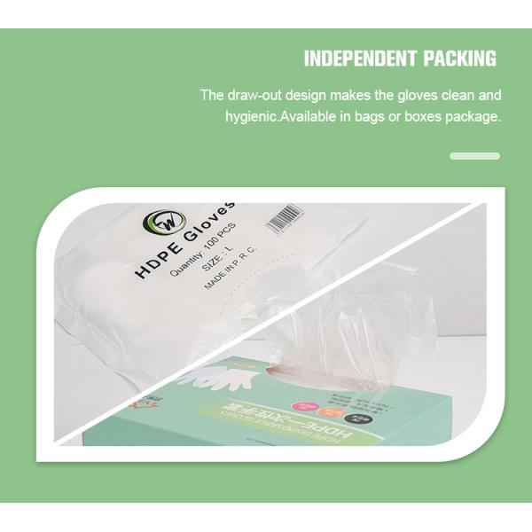 Прозрачные пластиковые перчатки для одноразового использования