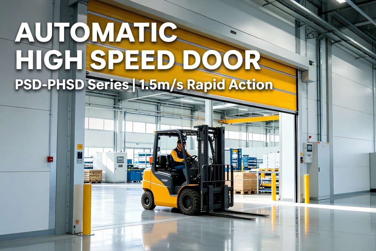 Energy Saving PVC Fast Door Thermal Separation Low Noise 23DB Customizable Dimensions