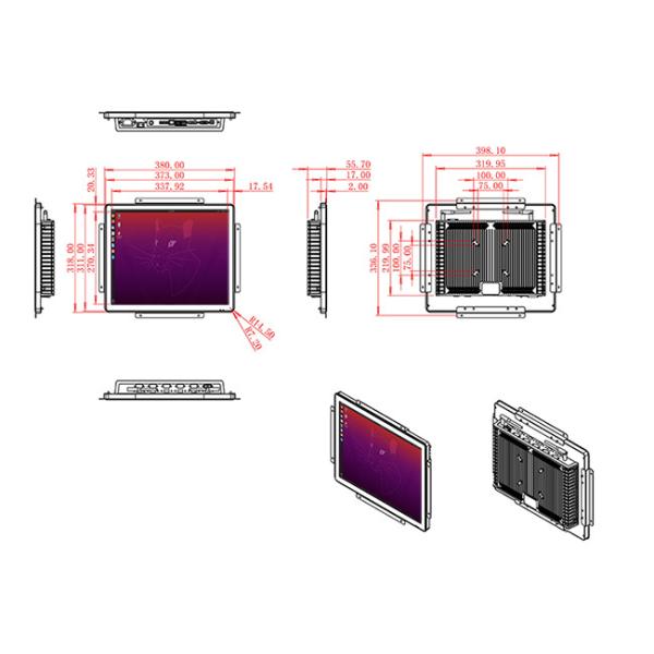 17-Inch Linux Monitor for Factory Automation and Security Systems