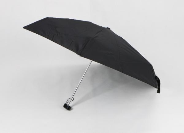 Black Foldable Compact Travel Umbrella In Iphone Size With Black EVA Case