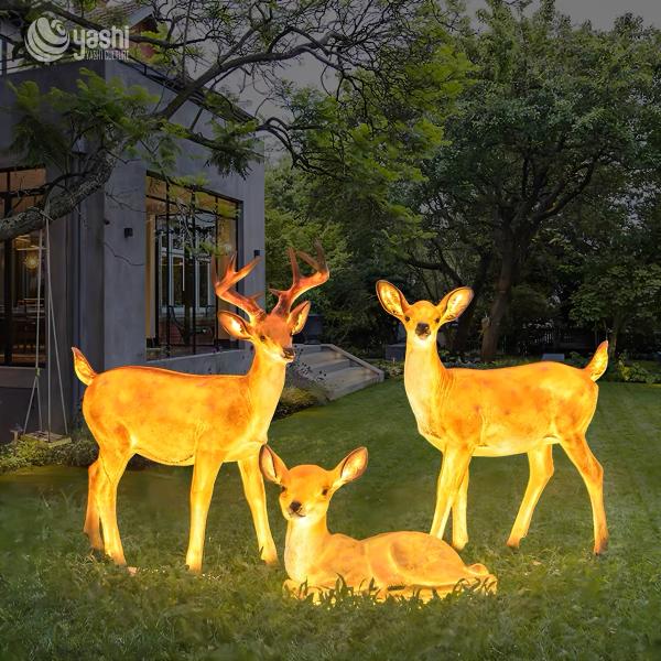 LED Giant Outdoor Christmas Reindeer Lantern for Hotel Decor