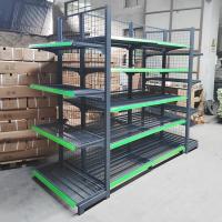 Estante de exibição de supermercado estável com capacidade de carga de 30-80 kg/camada e aço laminado a frio
