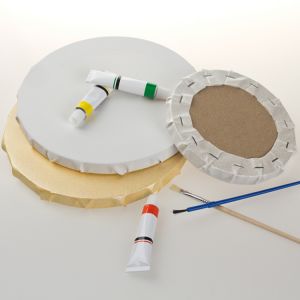 Toile de coton tendue ronde 30 cm pour la peinture