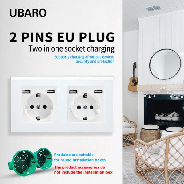 60mm AC250V Electrical Wall Socket Bottom Box 4 Usb Plug Socket Port