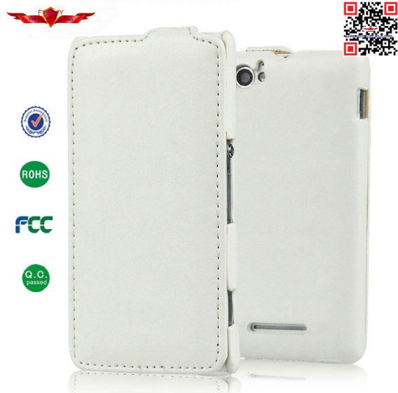 Ultra Slim Colorful High Quality Flip Leather Cover Case For Sony Xperia M Soft Durable