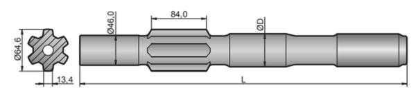500mm Drill Shank Adapter For YH80A Drill Rig