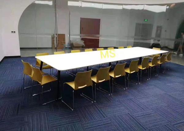 Nordic Armless Conference Room Chairs Metal Frame Stackable Guest Chairs