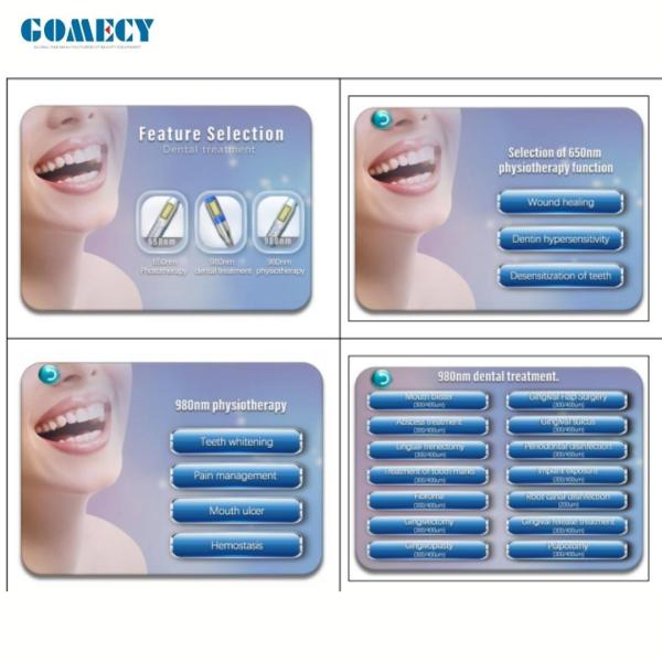 Laser de diodo de dientes de 650 nm a 980 nm en odontología para periodoncia endodoncia cirugía de tejidos blandos