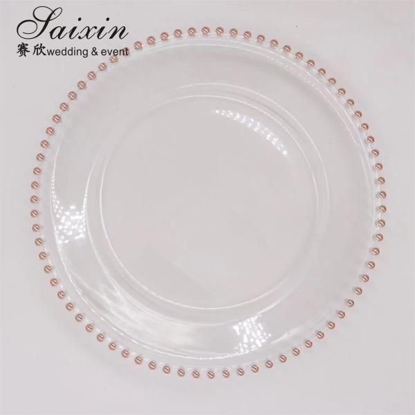 Пластмассовый золотой шариковый акриловый зарядное устройство свадебный столик