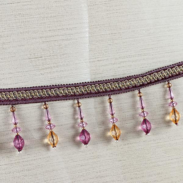 Handmade fashionable chain beads lace tassels fringes for curtain/sofa/pillow decoration
