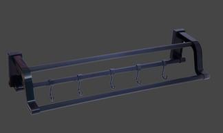 INOVI HL-V02 Barre à serviette en plastique double 600 mm avec crochet