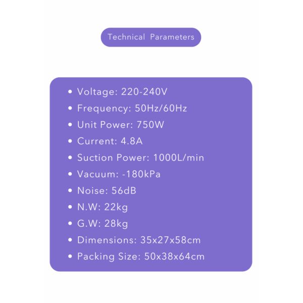 Aspirador dental profesional de 750W, máquina de succión dental, bomba de vacío dental, unidad de succión de vacío dental