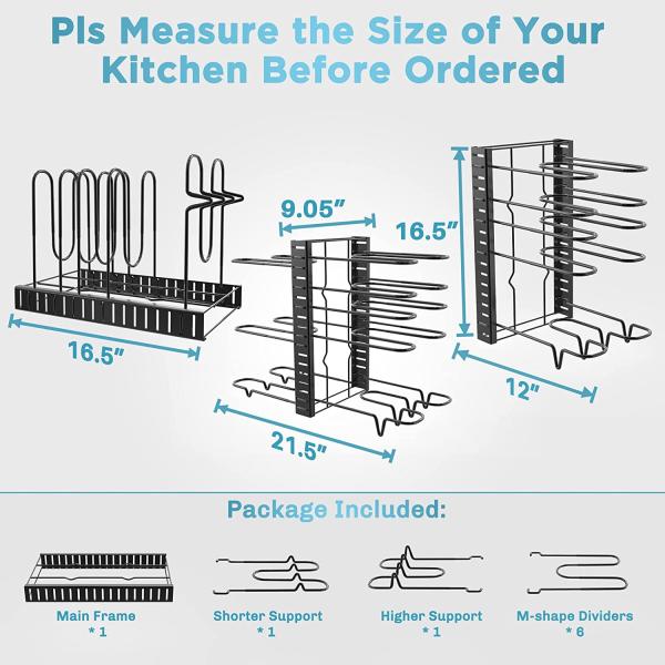 Functional Foldable Iron Rack for Kitchen Cutting Board Storage No-Punch Installation