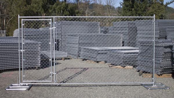8'x12' temporary chain link fence panels diameter wire 11.5ga chain link mesh 2 x 2 tube 35mm wall thick 1.60mm