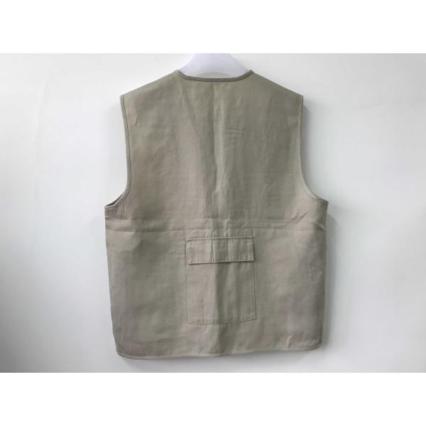 Mens classic vest，mens waist coat, vest 044 in 100% polyester washed fabric, stone/beige colour, S-3XL