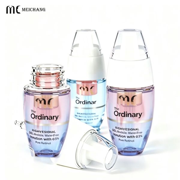 PETG 30ml+3ml Airless Dual Chamber Scalp Serum Bottle | Water-Oil Fresh Mix Hair