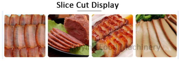 Commercial Cooked Meat Slicer Machine 160mm Width Conveyor Belt Cutter Feeding Inlet